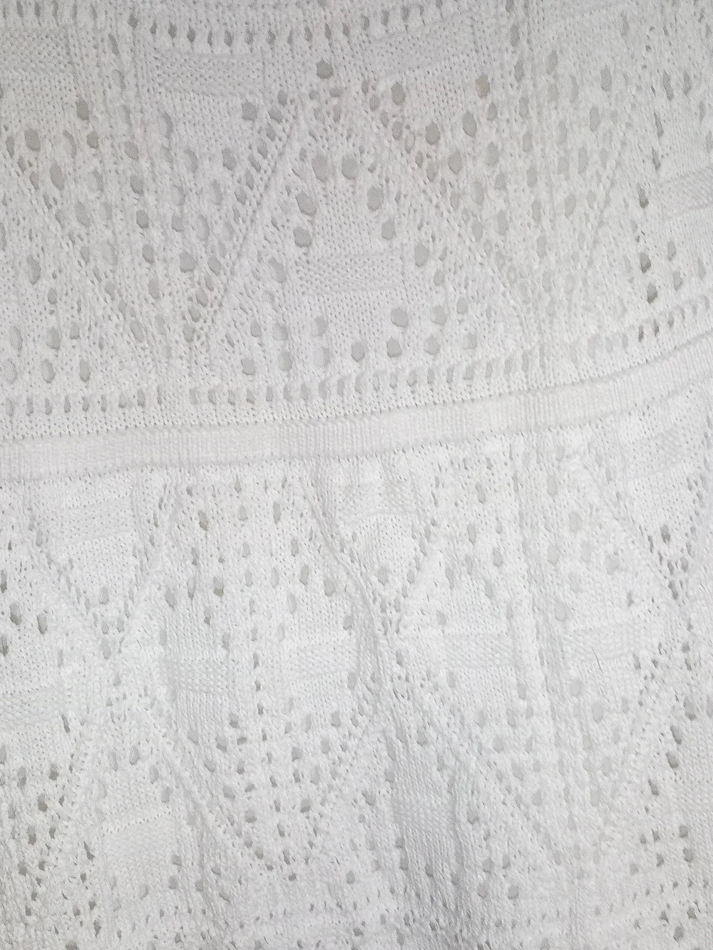 Zara White Crochet Knit Mini Dress